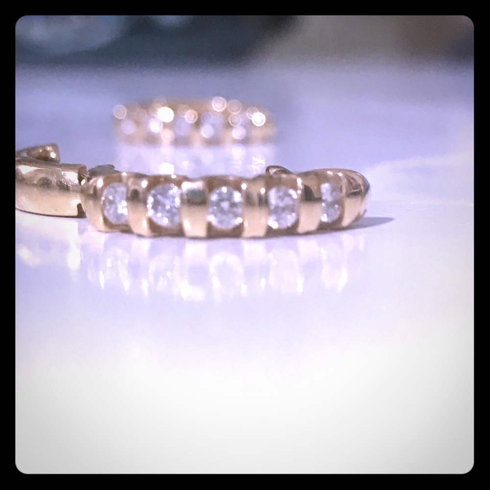 Jared Diamond Hoop earrings, 14k gold, 1/4 tcw